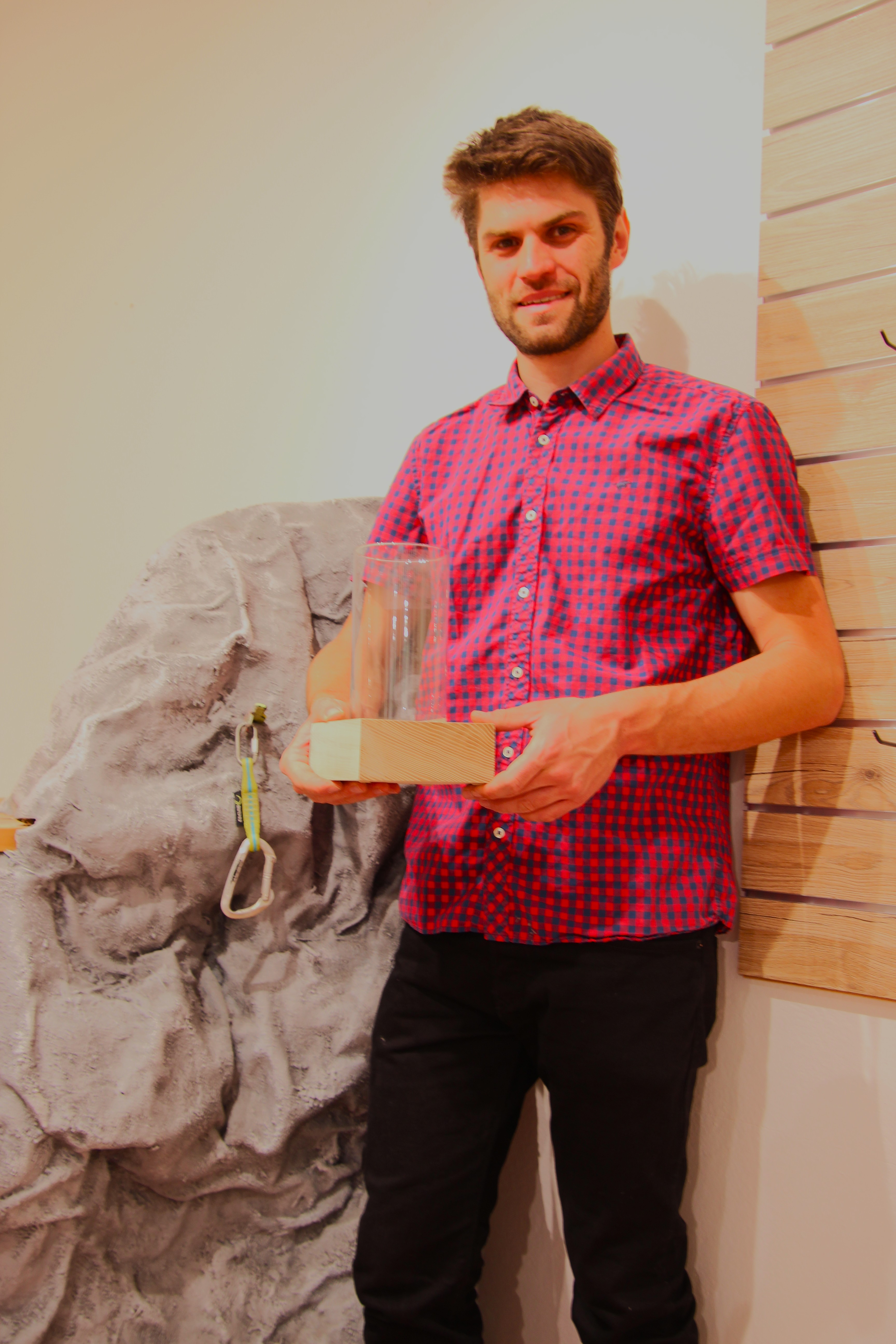 Florian Engelbertz im Geschäft Alpenengel in Berchtesgaden